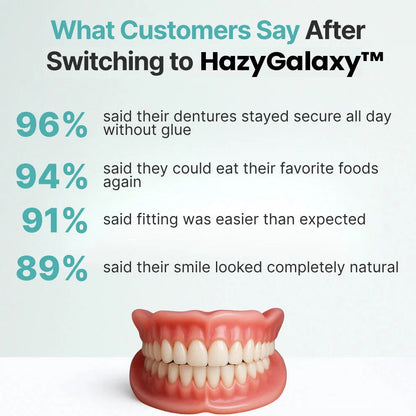 🔥 ENDS TODAY 80% OFF🔥 HazyGalaxy™ Custom-Fit Dentures 🦷Smile with Confidence