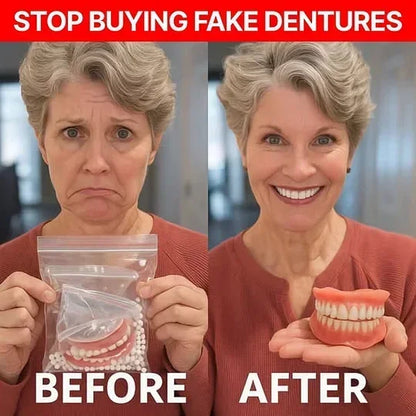 🔥 ENDS TODAY 80% OFF🔥 HazyGalaxy™ Custom-Fit Dentures 🦷Smile with Confidence